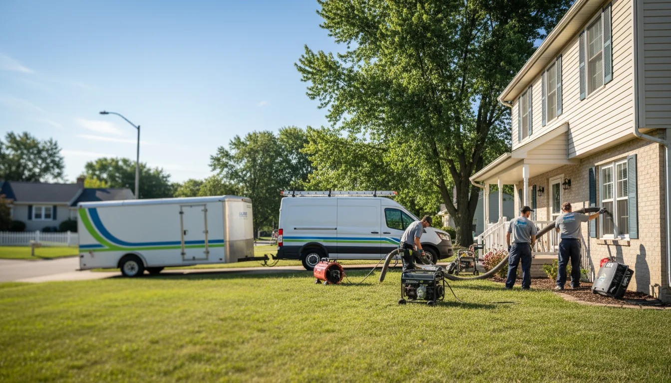 Flooded Basement Restoration And Cleanup With Repair in Basco, IL near me